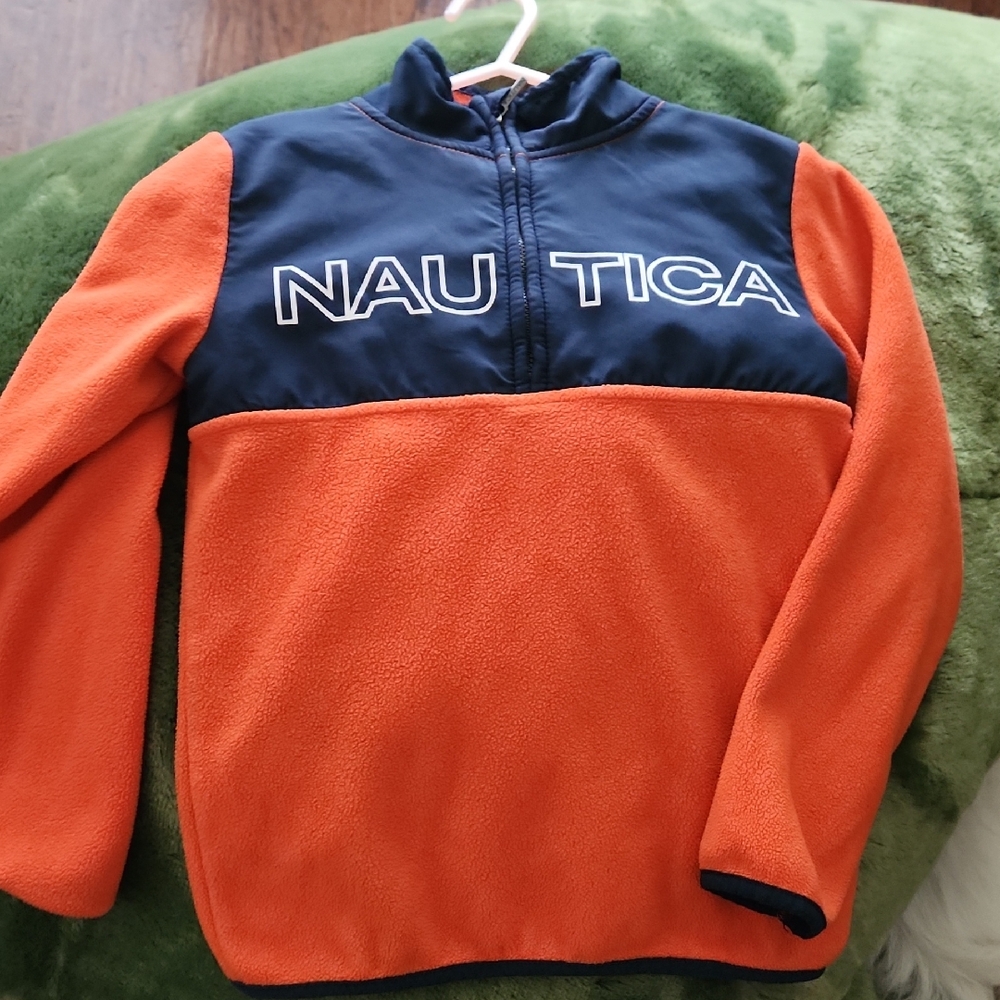 Nautica Navy and Orange Fleece Jacket